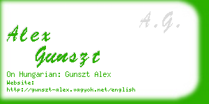 alex gunszt business card